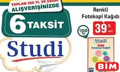 STUDİ RENKLİ FOTOKOPİ KAĞIDI 100'LÜ STUDİ RENKLİ FOTOKOPİ KAĞIDI 100'LÜ